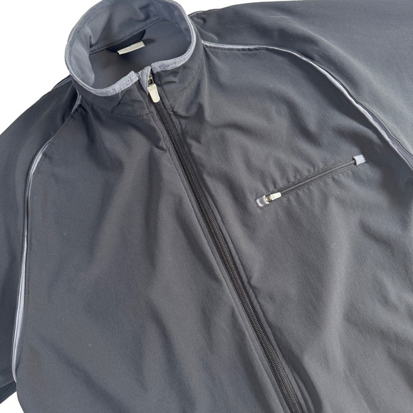 Nike Other - Nike Full Zip Track Jacket Mens Large Black Grey Reflective Piping Lightweight